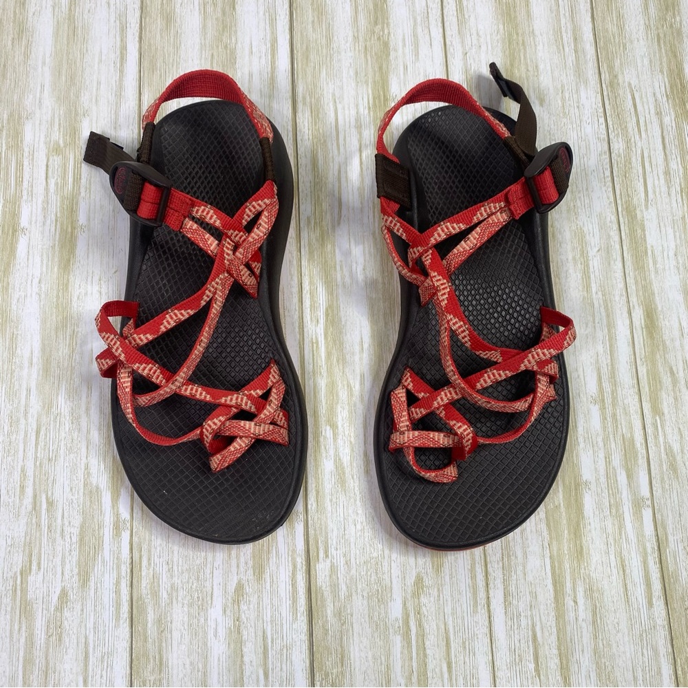 Chaco ZX/2 Classic Sandals in Red Orange - Picture 3 of 11